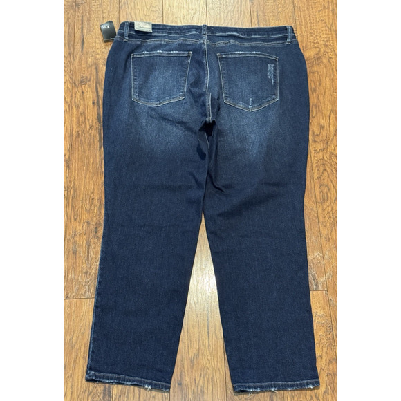 Kut from the Kloth Reese High Rise Dark Wash Fab Ab Ankle Straight Leg NWT - 22W - Picture 9 of 9